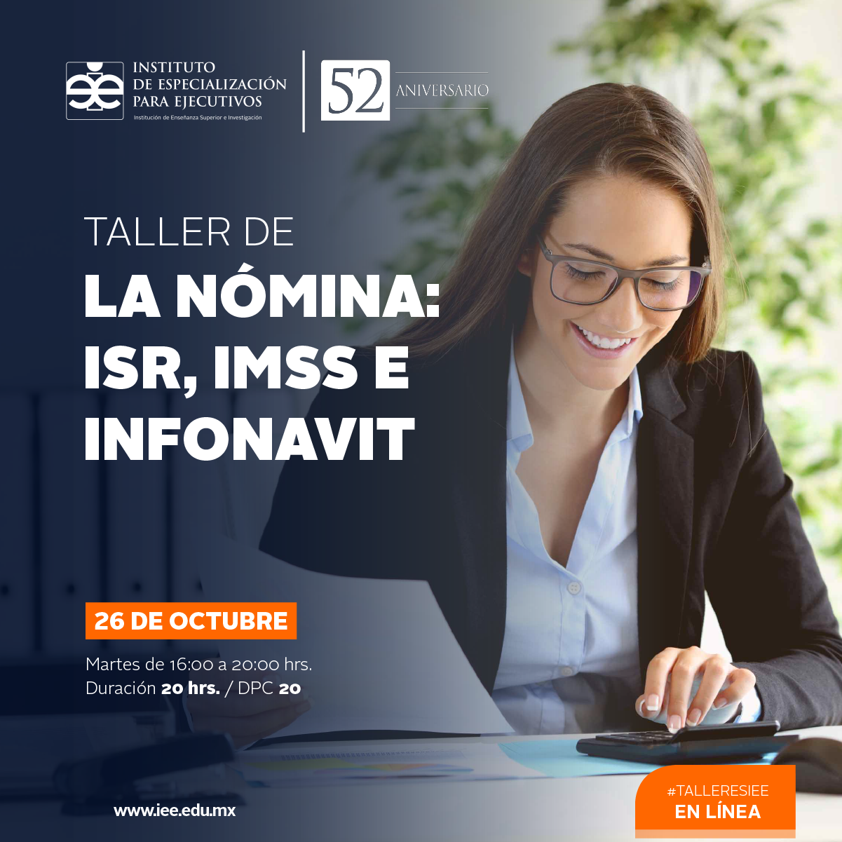 Taller en Línea de la Nómina: ISR, IMSS E INFONAVIT