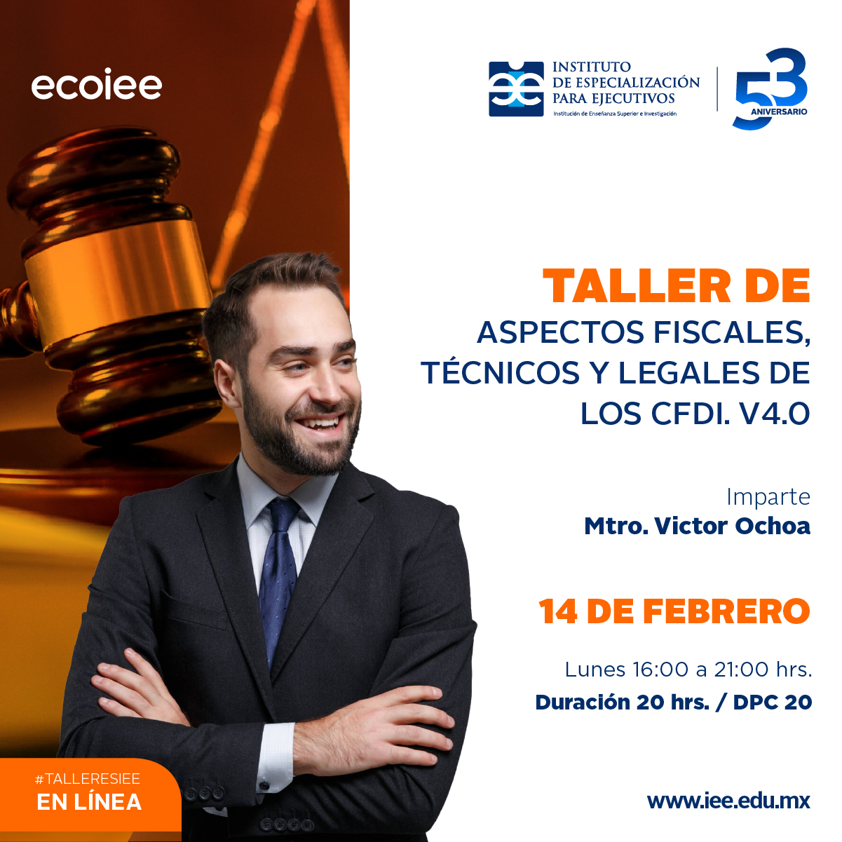 Taller en Línea en Aspectos Fiscales, Técnicos y Legales de los CFDI. V4.0