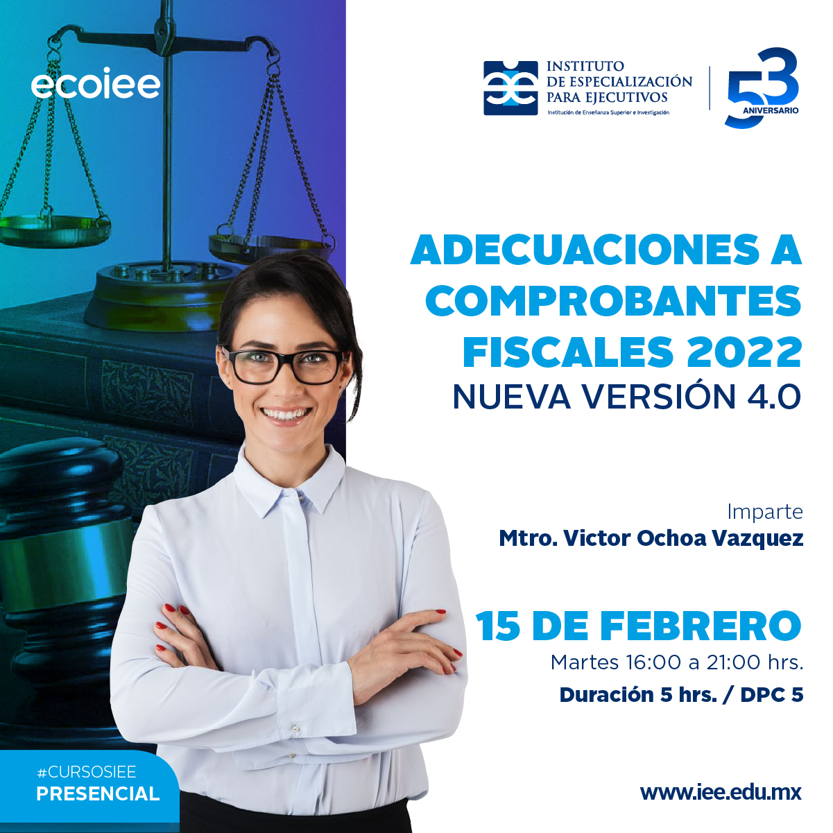 Curso Presencial en Adecuaciones a Comprobantes Fiscales 2022 Nueva Versión 4.0